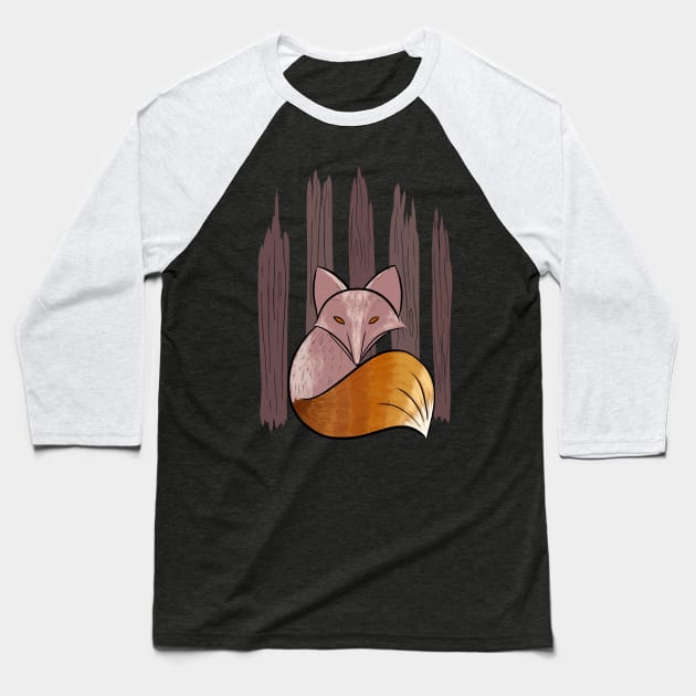 Foxy in the woods Baseball T-Shirt by quenguyen